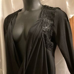 Black/Lace Cardigan